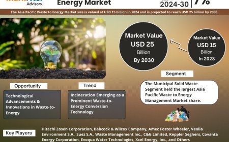 Asia Pacific Waste to Energy Management Market Overview 2024–2030: Share, Size & Future Trends
